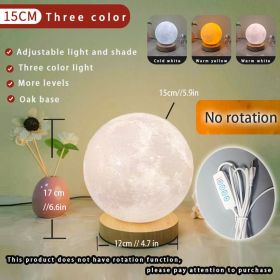 1pc Rotating Moon Atmosphere Night Light; Sleeping Light For Bedroom; Planet Lamp
