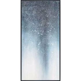 Large Original Hand Painted Abstract Textured Modern Blue Oil Painting On Canvas Wall Art For Living Room Home Decor No Frame