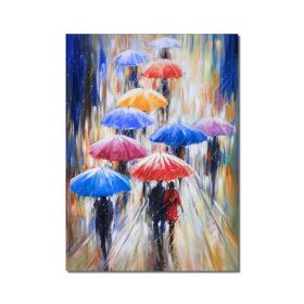 Abstract Portrait Oil Paintings On Canvas Nordic Girl Holding An Umbrella Wall Art Pictures for Home Wall Decoration No Frame