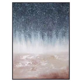 Hand-Painted Large Oil Painting Thick Texture Abstract Hanging Wall Art Dark Blue Decorative Murals Picture For Porch villa