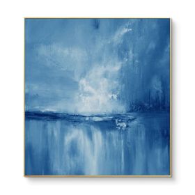 Blue Art Hand  Abstract Oil Painting On Canvas Modern  Pictures For Living Room Hotel Wall Home Decoration No Framed
