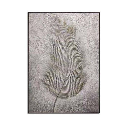 100% Hand Painted Abstract Texture Feather Picture Oil Painting Canvas Wall Art Unframed Artwork Home Good Wall Decor Panel