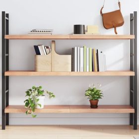Wall Shelf Light Brown 55.1"x15.7"x(0.8"-1.6") Treated Solid Wood Oak