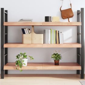 Wall Shelf Light Brown 55.1"x23.6"x(0.8"-2.4") Treated Solid Wood Oak