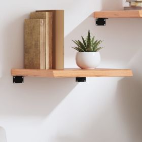 Wall Shelf Light Brown 15.7"x15.7"x(0.8"-1.6") Treated Solid Wood Oak