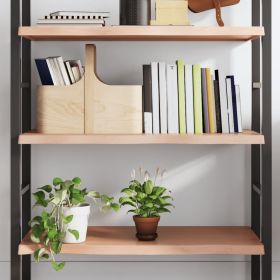 Wall Shelf Light Brown 31.5"x23.6"x(0.8"-1.6") Treated Solid Wood Oak