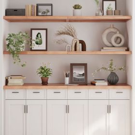 Wall Shelf Light Brown 63"x19.7"x(0.8"-1.6") Treated Solid Wood Oak