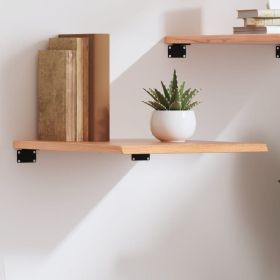 Wall Shelf Light Brown 15.7"x23.6"x0.8" Treated Solid Wood Oak