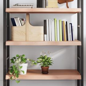Wall Shelf Light Brown 39.4"x19.7"x(0.8"-2.4") Treated Solid Wood Oak