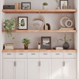 Wall Shelf Light Brown 70.9"x19.7"x(0.8"-2.4") Treated Solid Wood Oak