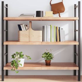 Wall Shelf Light Brown 47.2"x19.7"x(0.8"-1.6") Treated Solid Wood Oak