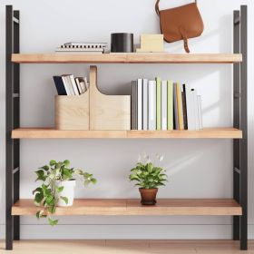 Wall Shelf Light Brown 47.2"x11.8"x(0.8"-1.6") Treated Solid Wood Oak