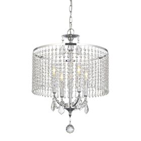 4 - Light Dimmable Crystal Chandelier