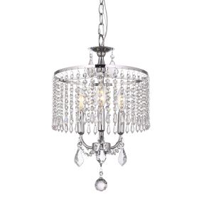 3 - Light Dimmable Crystal Chandelier