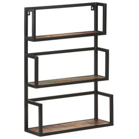 Wall Shelf 23.6"x7.9"x33.5" Solid Reclaimed Wood