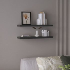 Ecco 31.5" Wide Floating Shelves Set of 2, Shelves for Wall Decor for Bedroom, Bathroom Storage Shelves, Book Shelves for Living Room