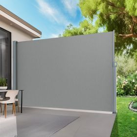 Retractable Side Awning - Folding Patio Privacy Screen | Waterproof & UV-Resistant Outdoor Shade Divider for Patio, Garden, Balcony & Commercial Use