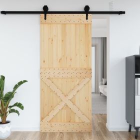 Door NARVIK 39.4"x82.7" Solid Wood Pine