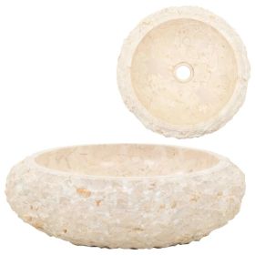 Sink 15.7"x4.7" Marble Cream